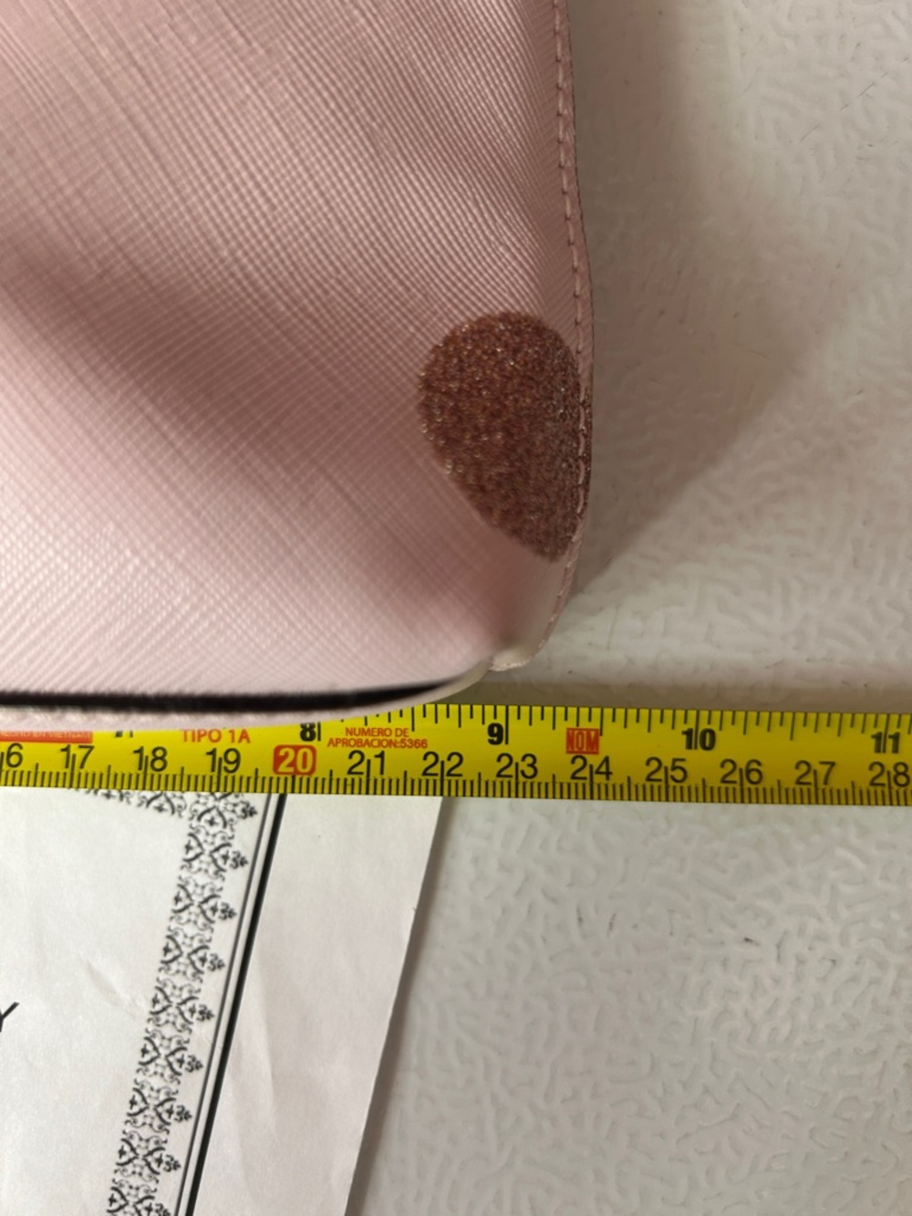 kate spade Light Pink Crossbody with Rose Gold Glitter Polka Dots - Picture 7 of 8